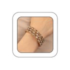 Multi-Layered Rhinestone Wrap Cuff Bracelet Vintage Crystal Open Wide Bangle Cuf