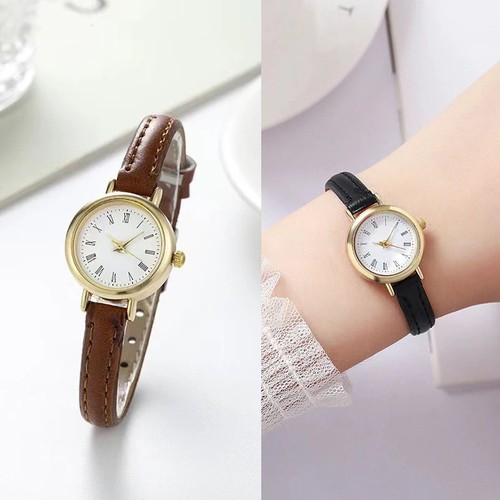 Montres pour femmes mode petit cadran rom bracelet en cuir pour femmes montre à quartz Reloj - Photo 19/32