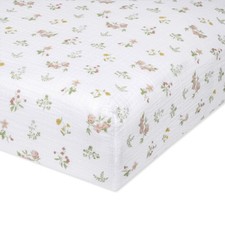 Essentials Classic Crib Sheet, 100 Cotton Muslin, Super Soft  Breathable, T...