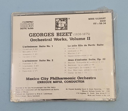 Georges Bizet: Orchestral Works, Volume II CD, Mexico City Philharmonic, 1990 - Bild 3 von 12