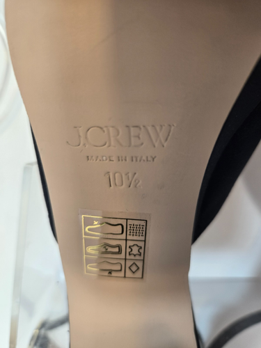 Tacones de plataforma satinados negros Maisie de la colección J Crew hechos en Italia para mujer talla 10,5 - Imagen 14 de 15