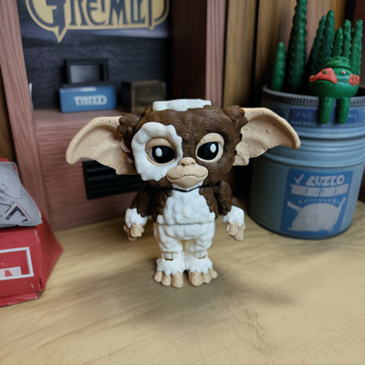 Gizmo Gremlins Flexi Horror Toy 3D Printed Articulated Halloween 2.5'' Tall Scary