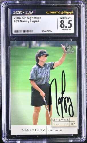 Nancy Lopez Signed 2004 Upper Deck SP Signature Card #39 CGC 8.5 JSA 10 Auto - Picture 1 of 2