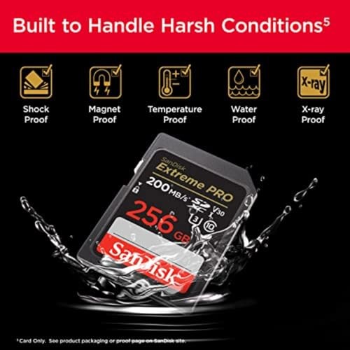 256GB Extreme PRO SDXC card, SD Card, V30 Memory Card, 4K UHD, up to 200 - Picture 5 of 5