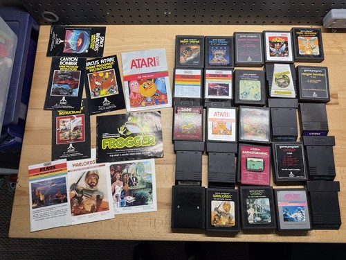 Lot of Vintage Atari 2600 Video Game Cartridges *AS IS UNTESTED*