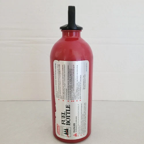 Coleman Ultralight Gear Fuel Bottle Red Camp Stove Gas Backpacking Hiking Hunt