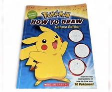 2018 How to Draw Deluxe Edition Pok mon paperback w/ Stickers 144 Pages LB038
