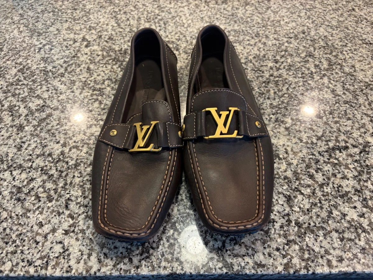 Louis Vuitton Vintage Dark Brown Leather Slip-Ons Louis Vuitton Monogram Bom Dia Comfort Mule Slip On Mules  main image 4