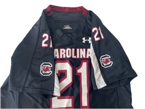 South Carolina Gamecocks #21 Under Armour Football Jersey Black Youth XL - Picture 7 of 11
