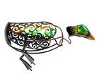 Beachcombers Green Metal Home Decoration Modern Style Duck Wine Bottle Holder 