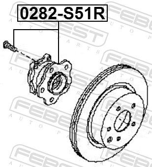FEBEST 0282-S51R Radnabe hinten für INFINITI  passend für NISSAN - Bild 2 von 2