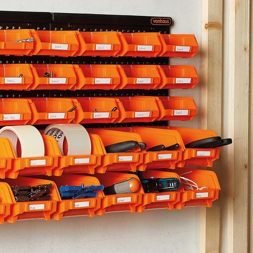 30 Pcs Wall Mount Storage Organiser Bin Panel Rack - DIY Tool Bits Boxes - Picture 6 of 11
