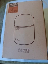 Ecoco Pink Manual Citrus Fruit Juicer Hand Squeezer Travel Kitchen Plastic 