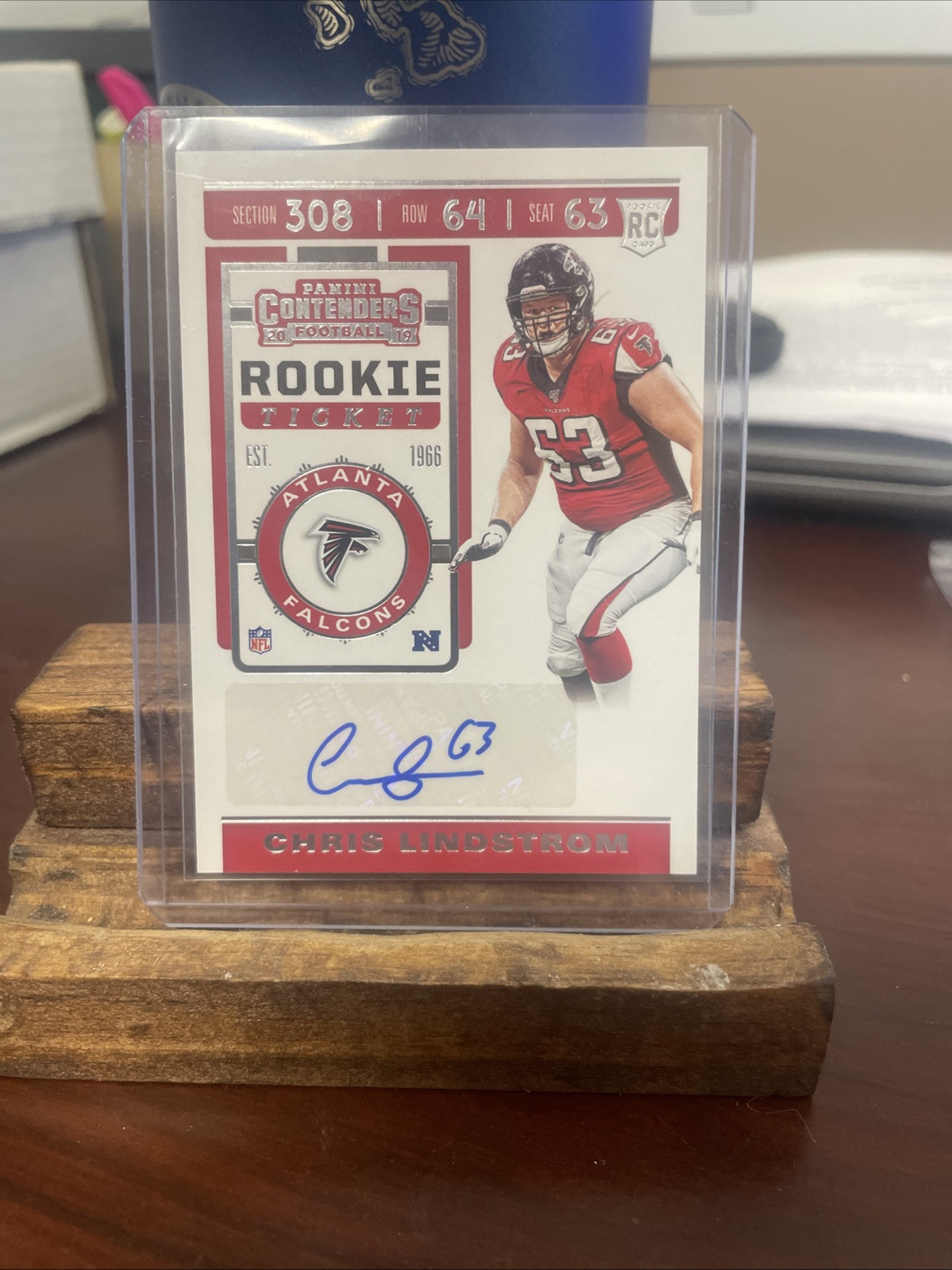 2019 Panini Contenders Rookie Ticket Chris Lindstrom #204 Rookie Auto RC