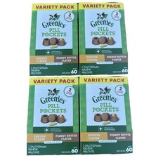 4 BOXES 240 Ct Greenies Pill Pocket Value Pack Chicken  Peanut Butter EXP 12/25