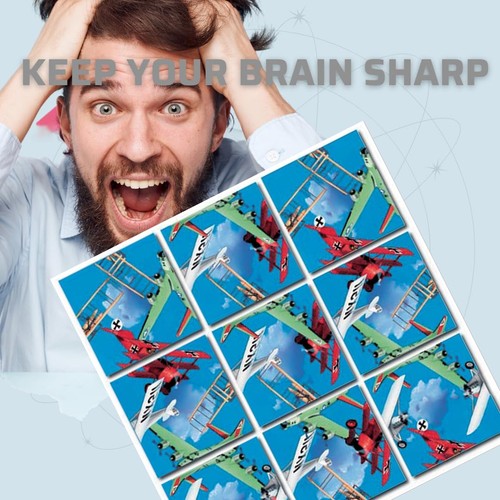 Scramble Squares Vintage Airplanes 9 Piece Challenging Puzzle - Ultimate Brai... - Picture 2 of 6