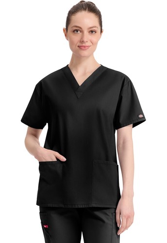 Dickies Scrubs 86706 V Neck Scrub Top Dickies EDS Signature Black - Bild 1 von 6