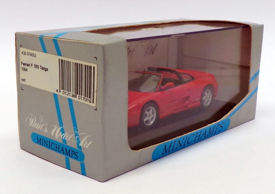 Minichamps 1/43 Scale Model Car 430 074052 - 1994 Ferrari F 355 - Red - Image 4 of 4