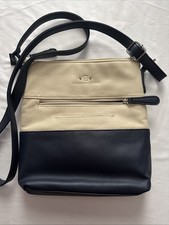 This Is A Crossbody Handbag In Navy Blue And White Used But In Excellent Cond.