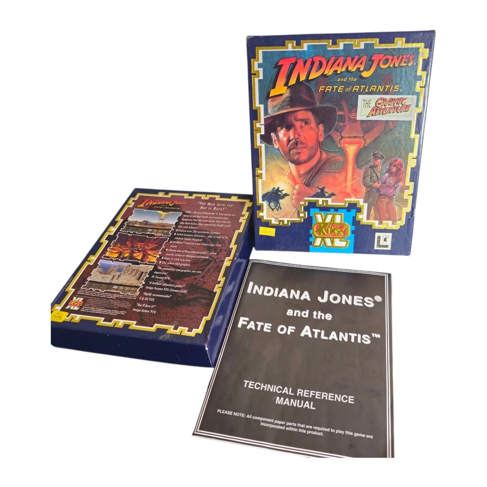 Indiana Jones Fate of Atlantis Amiga Game Big Box Rare UK Vintage - Image 3 of 4