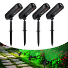 Solar LED Wall Lights Outdoor IP65 Spotlights — Emitting Color: Green (4pc)