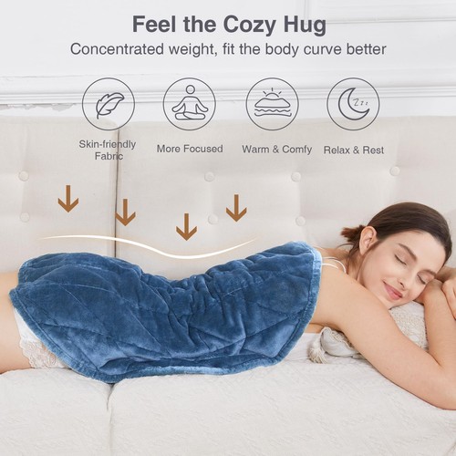 Weighted Lap Pad 7lbs, Cozy Soft Flannel Weighted Lap Blanket for Adults, All... - Picture 3 of 8