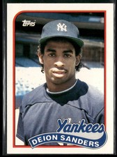 1989 Topps Traded Deion Sanders #110T New York Yankees EX *READ*