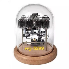 Classic Vintage IN-12 Nixie Tube Clock Kit DIY Unassembled w/ Glass Case Remote