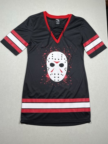 Jason Voorhees Women's Hockey Jersey Dress Friday 13th Halloween Dress Sz Large