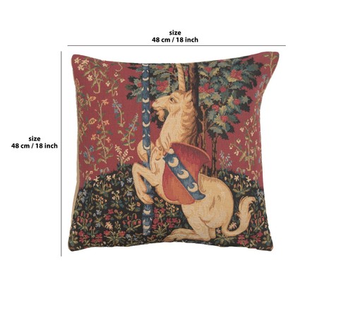 Unicorn Sitting Belgian Throw European Cushion Cover Home Decor Pillow 18x18 in - Picture 2 of 12