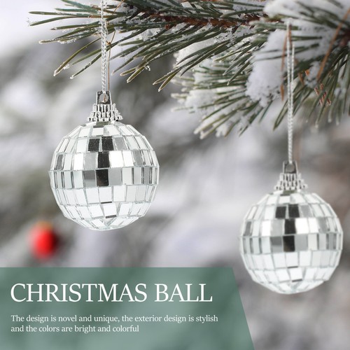  6Pcs Christmas Disco Mirror Ball Pendant Bright Reflective Mirror Disco Ball - Picture 6 of 12