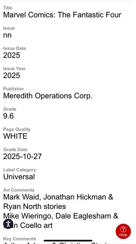 The Fantastic Four Epic Comic Magazine Marvel Comics - GRADED CGC 9.6   1/1 Ever - Picture 4 of 4