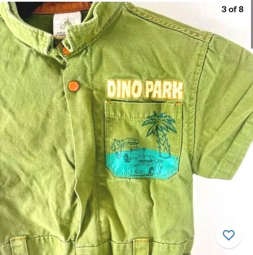 Disney Lightning McQueen Kids Cars Dino Park Green Jumpsuit - Size 5/6 NEW - Bild 5 von 8