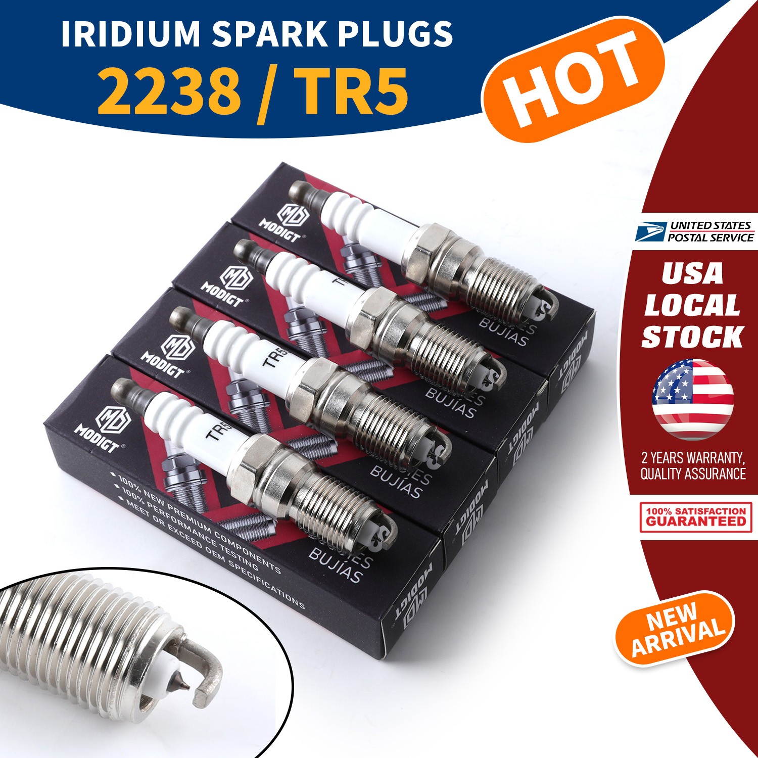 8Pcs For NGK TR5 #2238 Iridium Spark Plugs Fit For 1997-2013 LS-Based V8 Engines