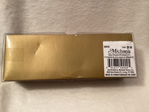 1,5" Glas Weihnachtsschmuck Tischkartenhalter ~ rot mit Gold Glitzer ~ 4er Set - Bild 9 von 9