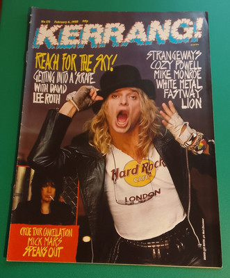 Kerrang! 173 February  6 1988 -David Lee Roth, Motley Crue, Strangeways, Fastway