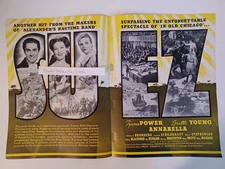 1938 Tyrone Power Shirley Temple Bill Robinson 12x18 industry ad clipping