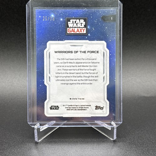 2024 Topps Star Wars Galaxy Warriors of the Force #1 Prism Refractor /75 - Picture 4 of 4