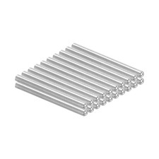 20 Pcs Dowel Pins 2x25 mm (5/64" Dia) Round Head Flat Chamfered End Metal Pin