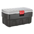 RUBBERMAID 1949208 Attached Lid Ctr,Black/Mica,Solid,HDPE 2YU14