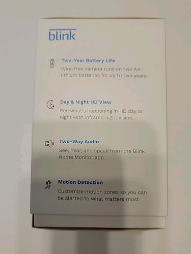 Cámara complementaria de seguridad inteligente inalámbrica para exteriores Blink B086DKMSSM, ¡Nueva! - Imagen 3 de 4