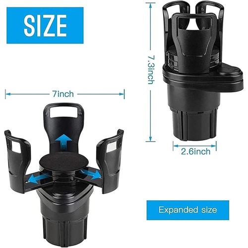 Multifunctional Car Cup Holder Cup Holder Expander 20 Oz Drinks Mugs - Picture 2 of 8
