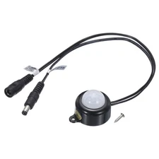 DC PIR Motion Sensor Switch  Light Sensor DC Coupler for LED Light Black