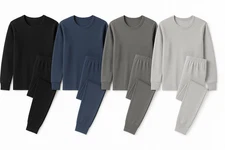 Mens Thermal Set Pants and Shirt Cotton Winter Comfort Small-3XL Long Johns Set
