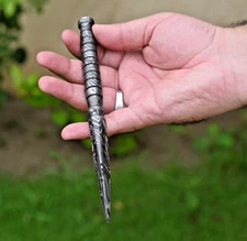 Custom Made Tri Edge Kris Blade Dagger Knife / Hand Forged Damascus Steel 2421