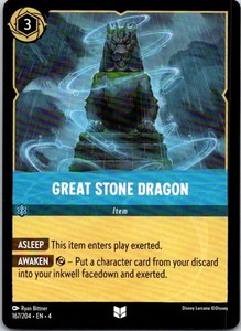 Great Stone Dragon - 167/204 - Ursula's Return - Lorcana - NM - B3G1