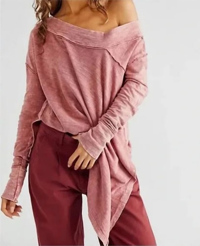 Free People To The Right Off The Shoulder Top M Medium Cotton Tunic We The Free - Picture 1 of 3