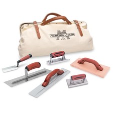 Concrete Apprentice Tool Kit in Canvas Bag, Includes 6 Concrete Tools, Finish...