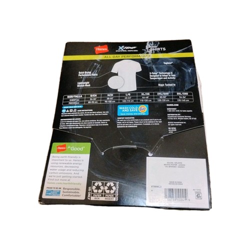 Hanes 3 Pack Tagless X-Temp T-Shirts Size M (38-40) White Mesh NIP Medium - Picture 2 of 4