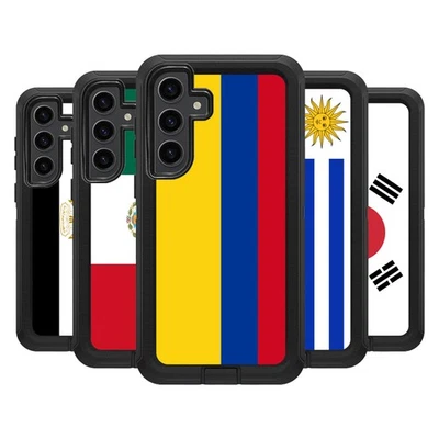 HEAD CASE WORLD FLAGS GROUP 1 ULTRA-ARMOURED SHOCKPROOF CASE FOR SAMSUNG PHONE 1 - Image 1 of 4
